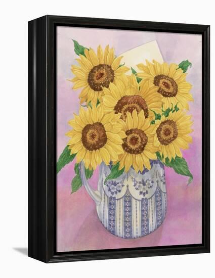 Sunflowers, 1998-Linda Benton-Framed Premier Image Canvas