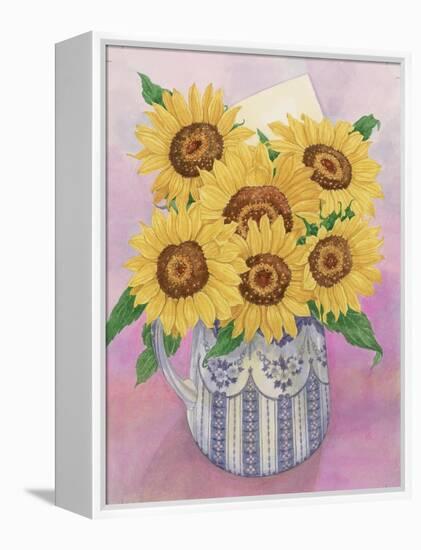 Sunflowers, 1998-Linda Benton-Framed Premier Image Canvas