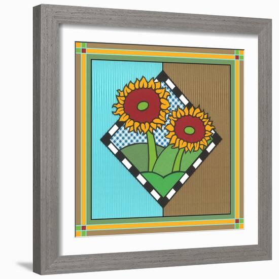 Sunflowers 1-Denny Driver-Framed Giclee Print