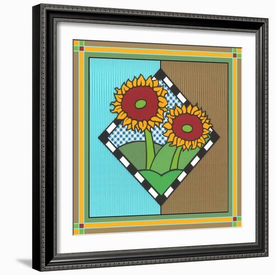 Sunflowers 1-Denny Driver-Framed Giclee Print