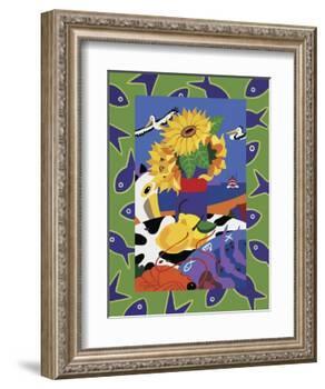 Sunflowers And Lemons-Cindy Wider-Framed Giclee Print