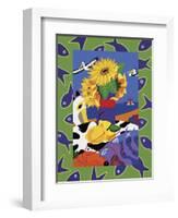 Sunflowers And Lemons-Cindy Wider-Framed Giclee Print