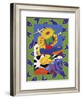 Sunflowers And Lemons-Cindy Wider-Framed Giclee Print