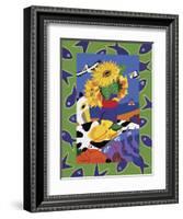Sunflowers And Lemons-Cindy Wider-Framed Giclee Print