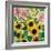 Sunflowers and Pink Lilies-Kim Parker-Framed Giclee Print