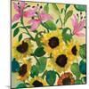 Sunflowers and Pink Lilies-Kim Parker-Mounted Giclee Print