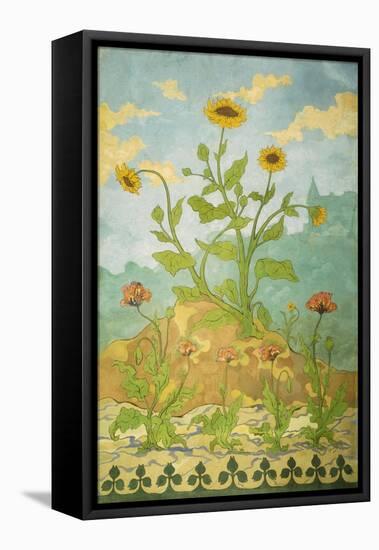 Sunflowers and Poppies-Paul Ranson-Framed Premier Image Canvas