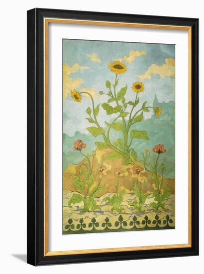 Sunflowers and Poppies-Paul Ranson-Framed Giclee Print