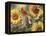 Sunflowers and Songbirds-William Vanderdasson-Framed Premier Image Canvas