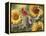 Sunflowers and Songbirds-William Vanderdasson-Framed Premier Image Canvas