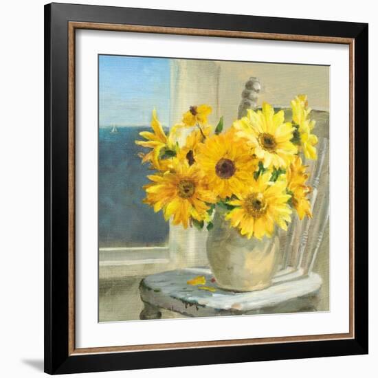 Sunflowers by the Sea Crop Light-Danhui Nai-Framed Premium Giclee Print