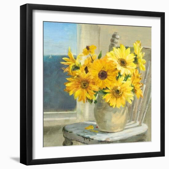 Sunflowers by the Sea Crop Light-Danhui Nai-Framed Premium Giclee Print