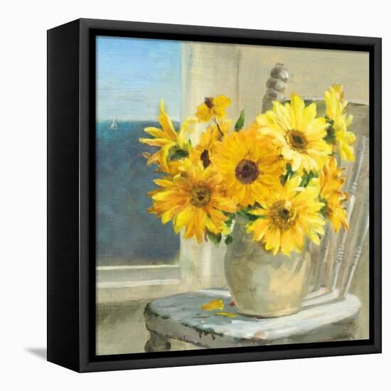 Sunflowers by the Sea Crop Light-Danhui Nai-Framed Stretched Canvas