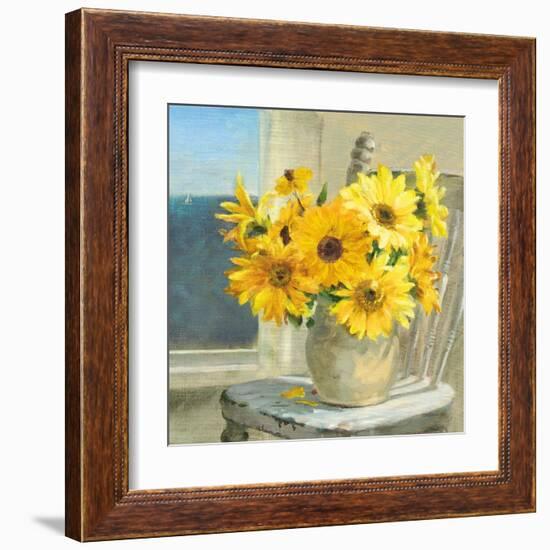 Sunflowers by the Sea Crop Light-Danhui Nai-Framed Art Print