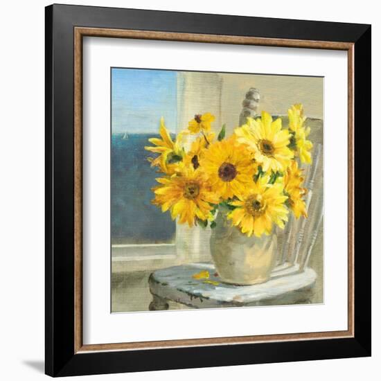 Sunflowers by the Sea Crop Light-Danhui Nai-Framed Art Print