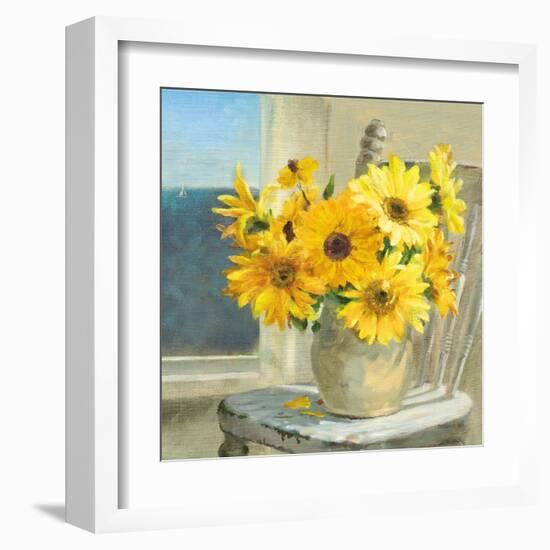 Sunflowers by the Sea Crop Light-Danhui Nai-Framed Art Print