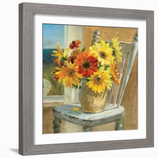 Sunflowers by the Sea Crop-Danhui Nai-Framed Premium Giclee Print