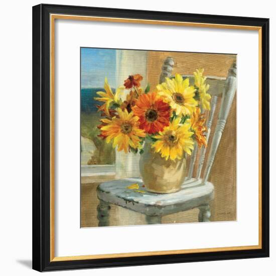 Sunflowers by the Sea Crop-Danhui Nai-Framed Premium Giclee Print