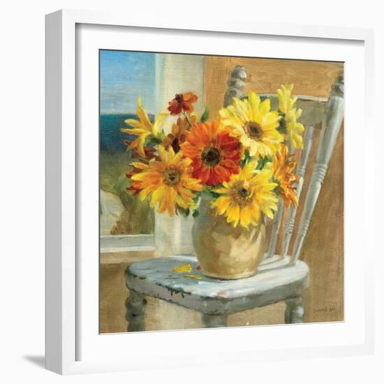 Sunflowers by the Sea Crop-Danhui Nai-Framed Premium Giclee Print