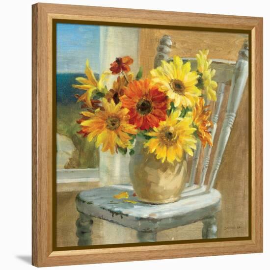 Sunflowers by the Sea Crop-Danhui Nai-Framed Stretched Canvas