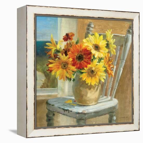 Sunflowers by the Sea Crop-Danhui Nai-Framed Stretched Canvas