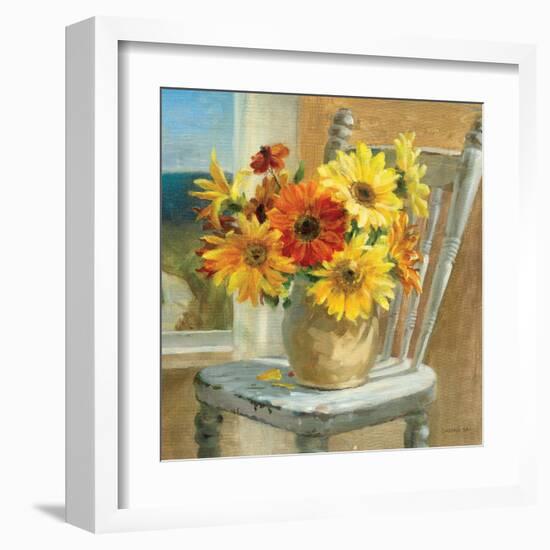 Sunflowers by the Sea Crop-Danhui Nai-Framed Art Print