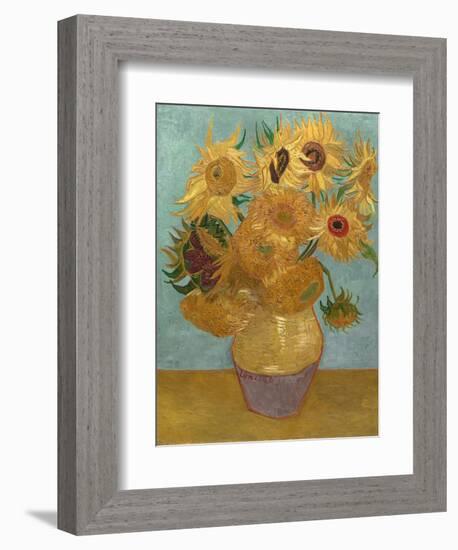 Sunflowers, c.1889-Vincent van Gogh-Framed Premium Giclee Print