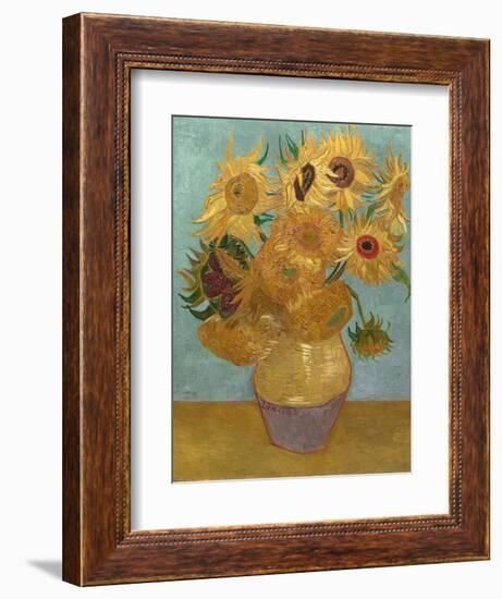 Sunflowers, c.1889-Vincent van Gogh-Framed Premium Giclee Print