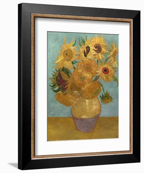 Sunflowers, c.1889-Vincent van Gogh-Framed Premium Giclee Print