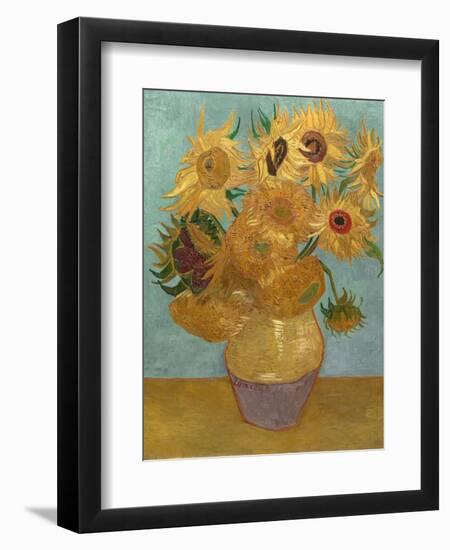 Sunflowers, c.1889-Vincent van Gogh-Framed Premium Giclee Print