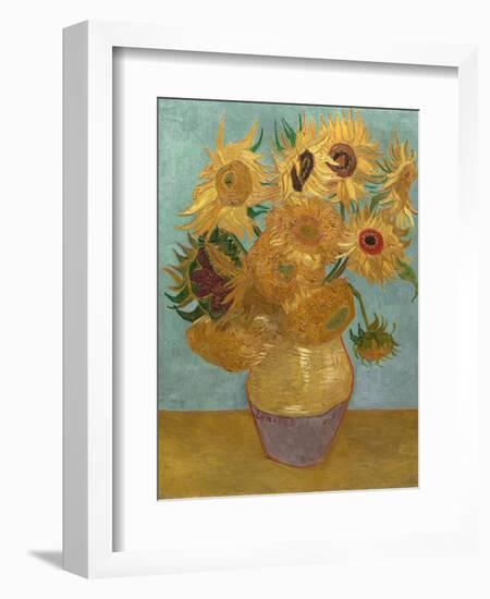 Sunflowers, c.1889-Vincent van Gogh-Framed Premium Giclee Print