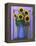 Sunflowers Displayed in Enamelware Pitcher, Willamette Valley, Oregon, USA-Steve Terrill-Framed Premier Image Canvas