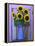 Sunflowers Displayed in Enamelware Pitcher, Willamette Valley, Oregon, USA-Steve Terrill-Framed Premier Image Canvas