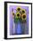 Sunflowers Displayed in Enamelware Pitcher, Willamette Valley, Oregon, USA-Steve Terrill-Framed Photographic Print