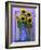 Sunflowers Displayed in Enamelware Pitcher, Willamette Valley, Oregon, USA-Steve Terrill-Framed Photographic Print