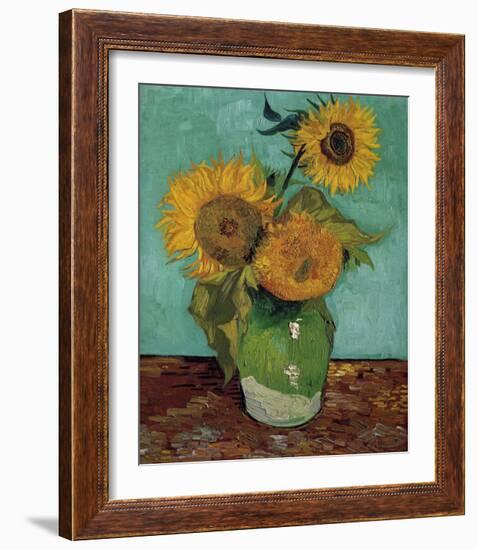 Sunflowers, First Version-Vincent van Gogh-Framed Art Print