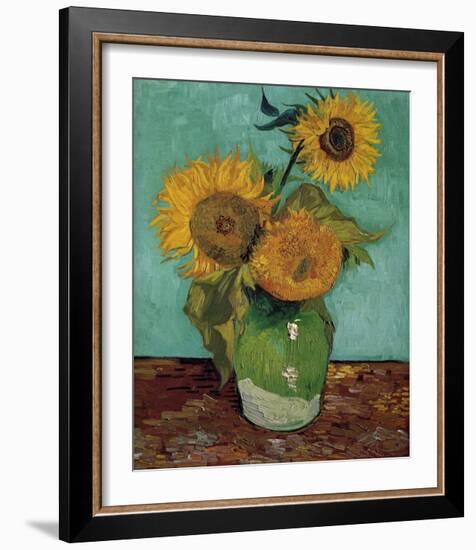 Sunflowers, First Version-Vincent van Gogh-Framed Art Print