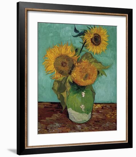 Sunflowers, First Version-Vincent van Gogh-Framed Art Print