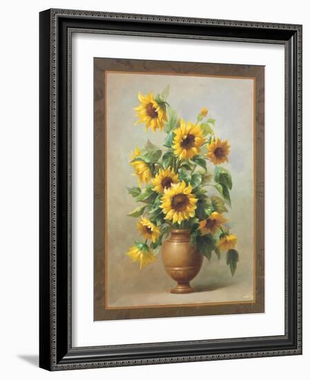 Sunflowers in Bronze II-Welby-Framed Art Print