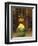 Sunflowers in front of small wine shop, Tuscany, Pienza, Italy-Adam Jones-Framed Photographic Print
