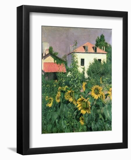 Sunflowers in the Garden at Petit Gennevilliers-Gustave Caillebotte-Framed Giclee Print