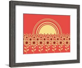 Sunflowers Landscape Background-GeraKTV-Framed Art Print