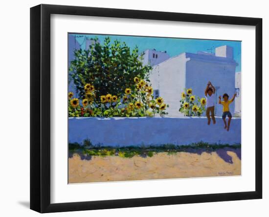 Sunflowers,morning,Galicia,-Andrew Macara-Framed Giclee Print