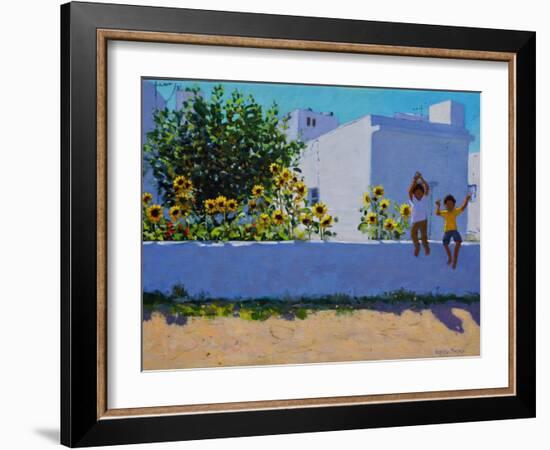 Sunflowers,morning,Galicia,-Andrew Macara-Framed Giclee Print