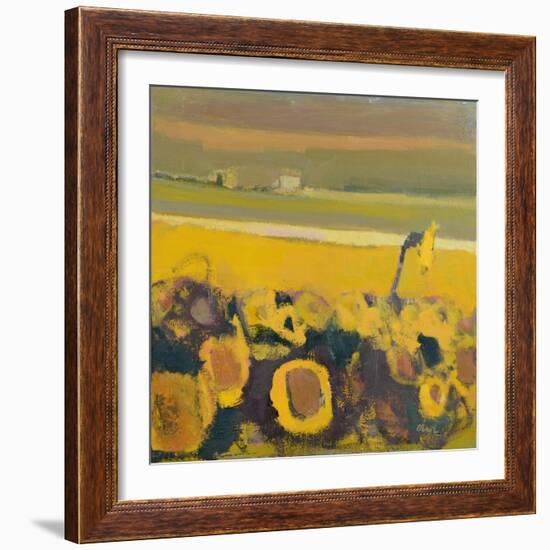 Sunflowers near Puymirol, 2017-Michael G. Clark-Framed Giclee Print