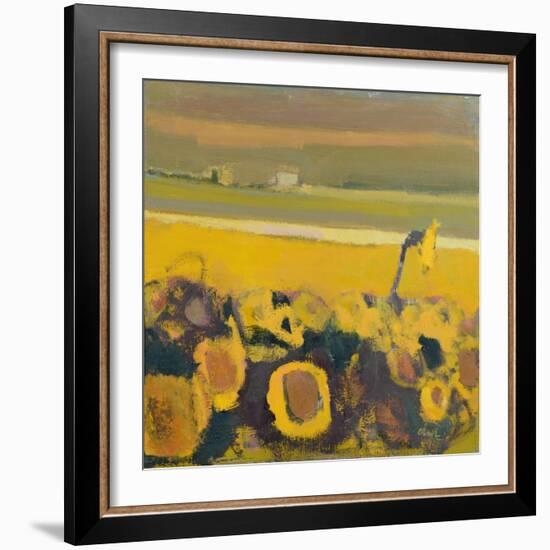 Sunflowers near Puymirol, 2017-Michael G. Clark-Framed Giclee Print