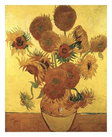 Sunflowers on Gold, 1888' Art Print - Vincent van Gogh | Art.com