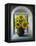 Sunflowers On The Window-kirilstanchev-Framed Stretched Canvas