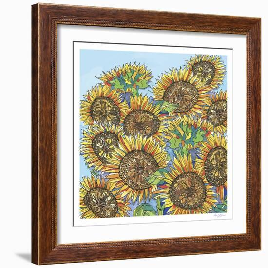 Sunflowers Upclose-Lisa Katharina-Framed Giclee Print
