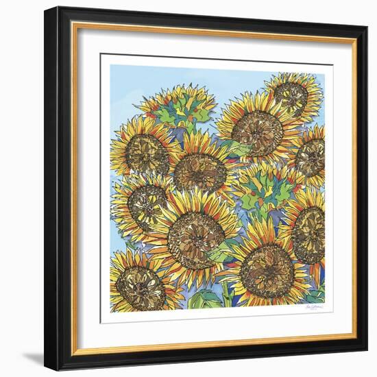 Sunflowers Upclose-Lisa Katharina-Framed Giclee Print